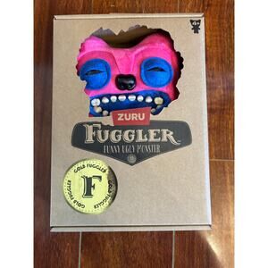 FUGGLER GOLD FUGGS 9 INCH GREEDY GRINNER, FUNNY UGLY MONSTER SOFT PLUSH.